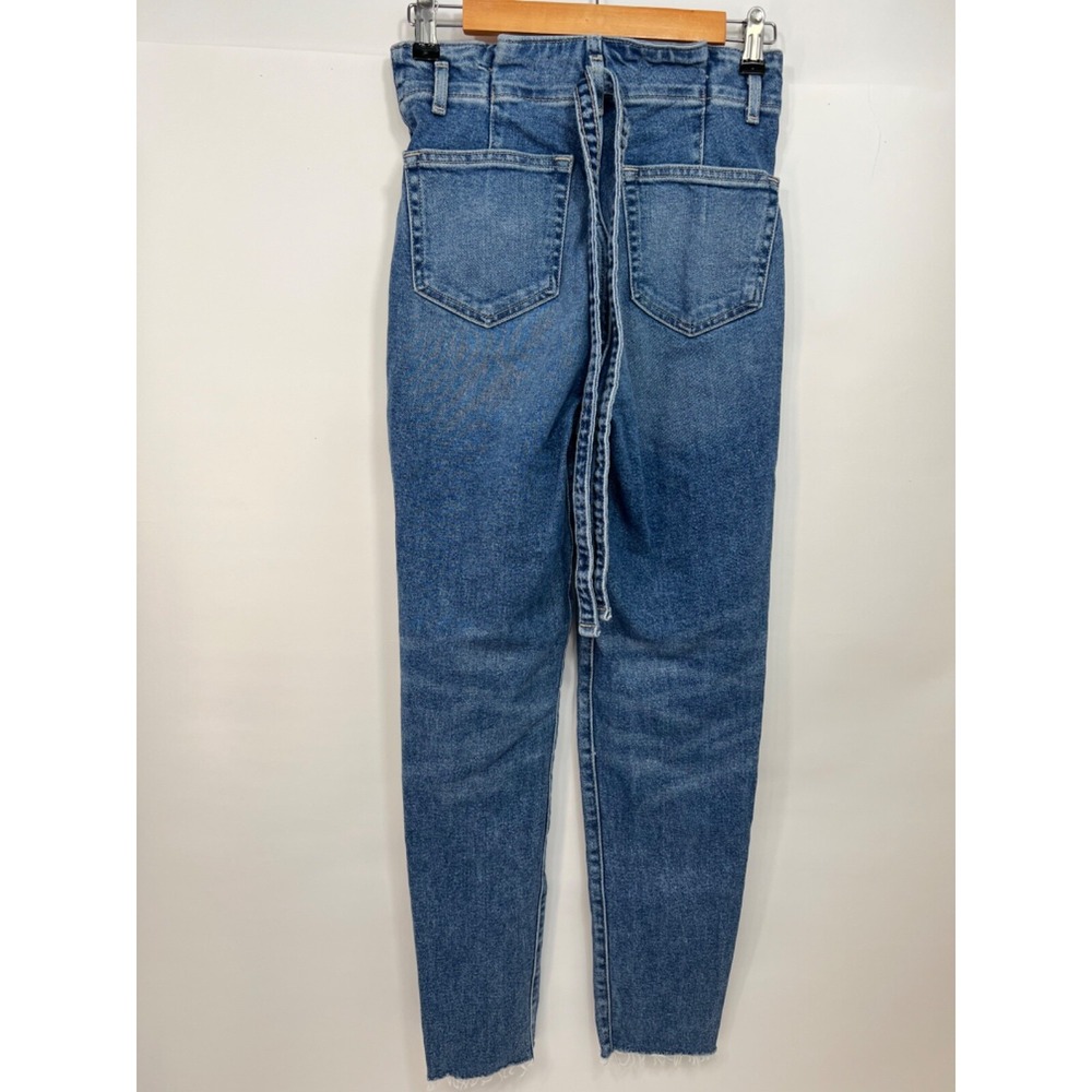 womens hollister‎ ultra high rise mom jean size 0R, W24 27L Distressed Hem - Picture 3 of 11